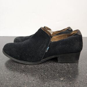 Toms Black Suede Booties Women's Size 7.5